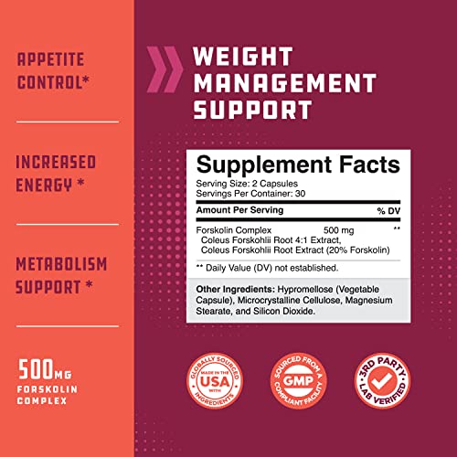Pure Forskolin Extract for Weight Loss Supplement Powerful Antioxidant - Maximum Strength Natures Craft Au supplements