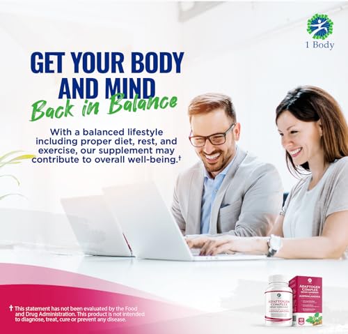 1 Body Adaptogen Complex Supplement with Ashwagandha 1 Body Au supplements