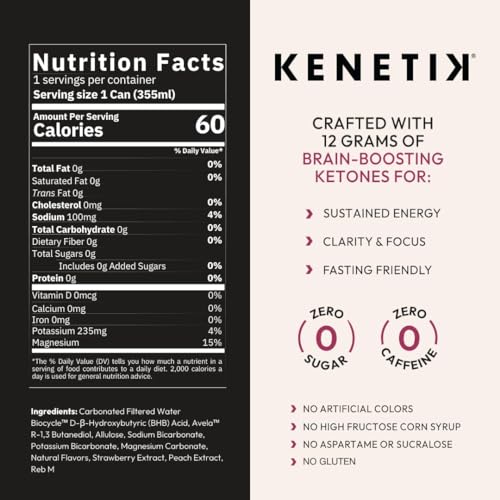 KENETIK Ketones Drink, Caffeine & Sugar Free, Keto Friendly Drinkable Ketones for Clean Kenetik Au supplements