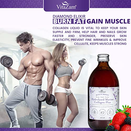 Diamond Elixir Marine Liquid Collagen Type 1 & 3 Hydrolysed Collagen Peptides 10000mg VitaZam Au supplements