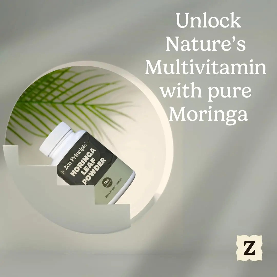 Zen Principle Organic Moringa Oleifera. Ultra-Premium. Provides an All Natural Energy Boost and Multi-Vitamin Zen Principle Au supplements
