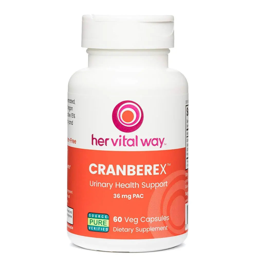 her vital way Cranberex - Cranberry Pills for Women and Men - Cranberry Supplement with 36mg PAC - Cranberry Extract Capsules for Urinary Tract Health and Kidney Care - 60 Veg Capsules her vital way Au supplements