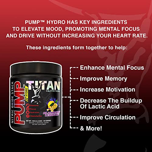 Pump- Nitric Oxide Boosting Stack Stim Free: Loaded with Citruline Malate for Maximum Titan Nutrition Au supplements