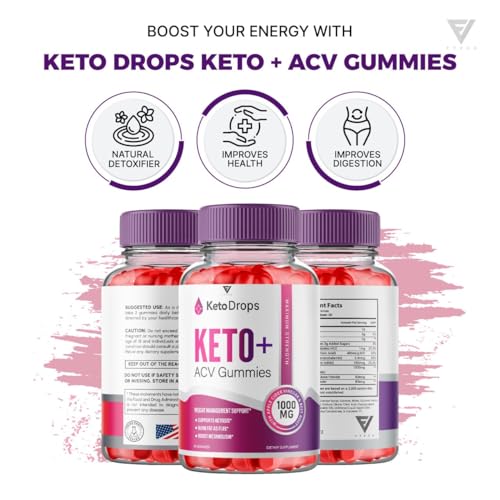 (5 Pack) Keto Drops ACV Gummies, Ketodrops Keto ACV Gummies Advanced Weight Loss Fyvus Au supplements