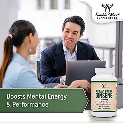 Ginseng Capsules (Korean Red Ginseng Extract, Panax Ginseng 10% Ginsenosides) Double Wood Supplements Au supplements