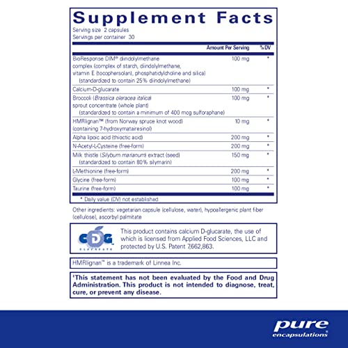 Pure Encapsulations DIM Detox | Supplement Support for Detoxification and Cellular Pure Encapsulations Au supplements