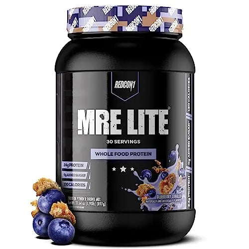 REDCON1 MRE Lite Whole Food Protein Powder, Blueberry Cobbler - Low Carb & Whey REDCON1AU supplements
