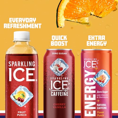 Sparkling Ice, Fruit Punch Sparkling Water, Zero Sugar Flavored Water, with Vitamins Sparkling ICE Au supplements