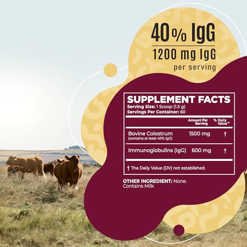 Bovine Colostrum Powder - 40% IgG Highly Concentrated Pure Bovine Colostrum InstaSkincare Au supplements