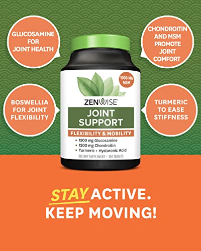 Zenwise Health Glucosamine Chondroitin MSM - Joint Support Supplement with Turmeric Zenwise Health Au supplements