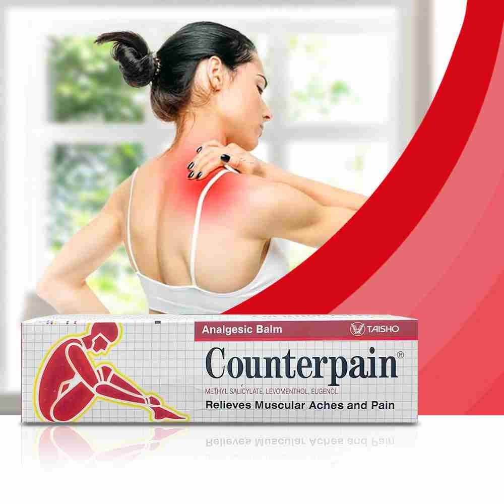 Counterpain® Warm Balm for Temporary Relief of Minor Muscular Aches and Pain, Methyl Salicylate, Levomenthol, Eugenol, Made in Indonesia Counterpain Au supplements