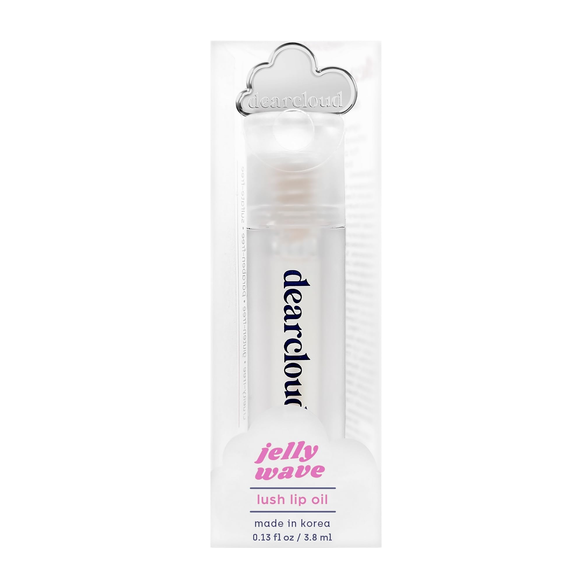dearcloud Jelly Wave Lush Lip Oil – Clear Lip Gloss and Lip Gloss for Women - Korean skincare essential – Lip Oil for Women with Collagen - Diamond (0.13 oz) dearcloud Au supplements