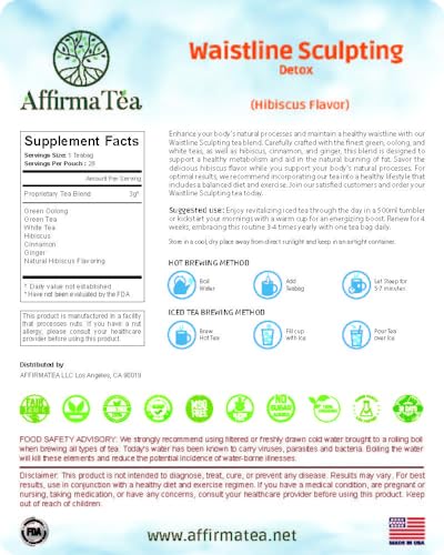 AffirmaTea Natural Detox Tea Blend - Laxative Free, Oolong Green Tea & Cinnamon AffirmaTea Au supplements