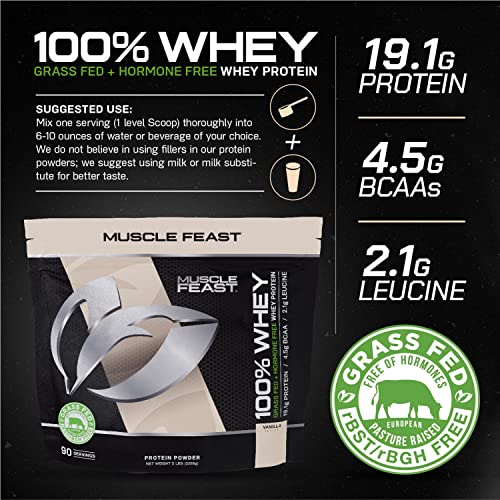 Muscle Feast 100% Grass-Fed Whey Protein, Pastured Raised Hormone Free All Natural Muscle Feast Au supplements
