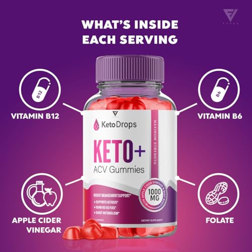(5 Pack) Keto Drops ACV Gummies, Ketodrops Keto ACV Gummies Advanced Weight Loss Fyvus Au supplements