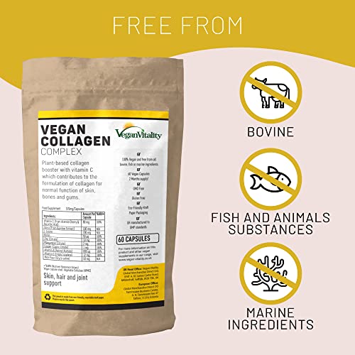 Vegan Collagen Supplement for Skin, Hair, Nails, Joints & Bones with Vegan Vitality Au supplements