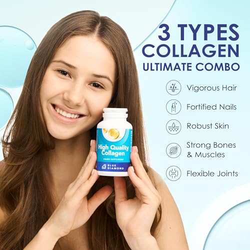 Premium 90 Marine Capsules - 530mg Natural Marine Collagen with Porcine & Bovine Collagen BLUE DIAMOND Au supplements