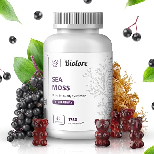 Biolore Sea Moss Gummies with Elderberry, Contains Irish Sea Moss, Organic Extract Biolore Au supplements