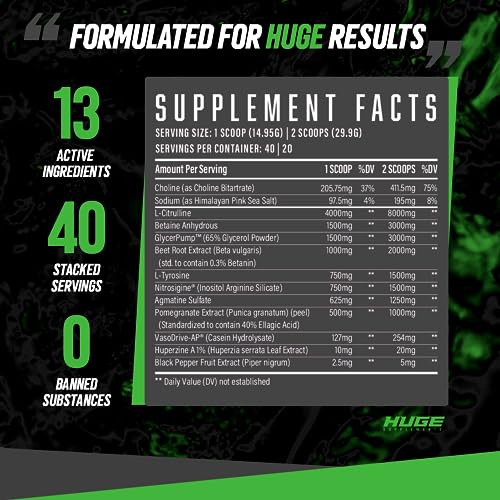 Huge Supplements Pump Serum, Stim Free Pre Workout and Nitric Oxide Booster to Enhance Huge Supplements Au supplements