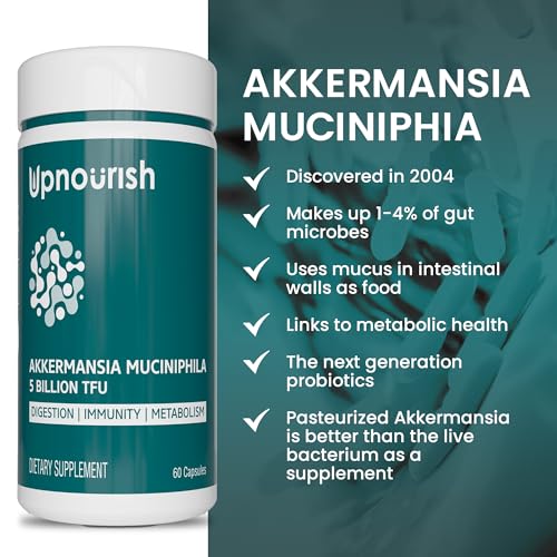 Akkermansia Muciniphila Probiotics for Digestive Health - 5 Billion TFU Akkermansia Probiotic UpNourish Au supplements