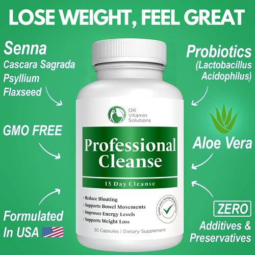 Professional Detox Cleanse for Weight Loss and Belly Fat, 15 Day Colon Cleanse, Body Detox DR VITAMIN SOLUTIONS Au supplements