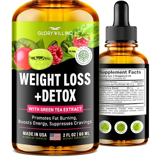 Glory Will Inc Weight Loss Drops Natural Detox Made in USA - Diet Drops for Fat Loss healthsupps.co.uk Au supplements