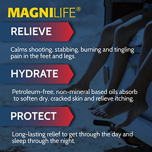 MagniLife Pain Relief Foot Spray, 3 oz, Pain Relief for Burning, Tingling or Sensitivity in Feet and Legs, No Alcohol Cooling Spray Moisturizes Dry, Cracked Heels MagniLife Au supplements