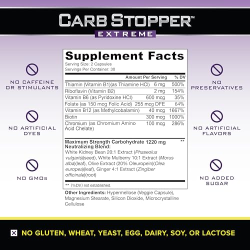 Carb Stopper Extreme (3 Bottles Maximum Strength, Natural Carbohydrate and Starch Carb Stopper Extreme Au supplements