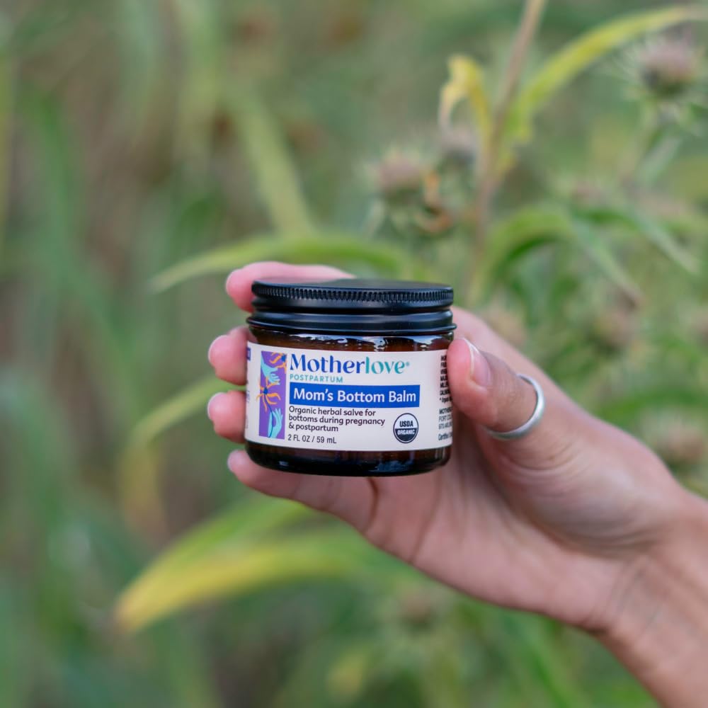 Motherlove Mom's Bottom Balm (1 oz) Organic Herbal Salve w/Witch Hazel for Bottoms During Pregnancy & Postpartum —Non-GMO Ointment Motherlove Au supplements