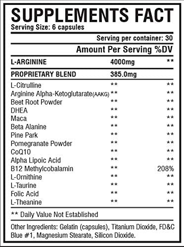 Nitric Oxide Supplement Booster Complex L Arginine 4000mg,L Citrulline, AAKG,Beet Root ANTLS Supplements Au supplements