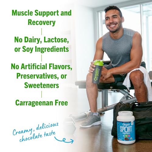 Orgain Organic Sport Vegan Protein Powder, Chocolate - 30g Plant Based Protein Orgain Au supplements
