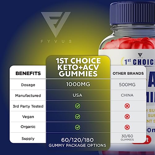 (2 Pack) 1st Choice Keto ACV Gummies, First Choice Gummies Advanced ACV - 1st Choice FyvusUS supplements