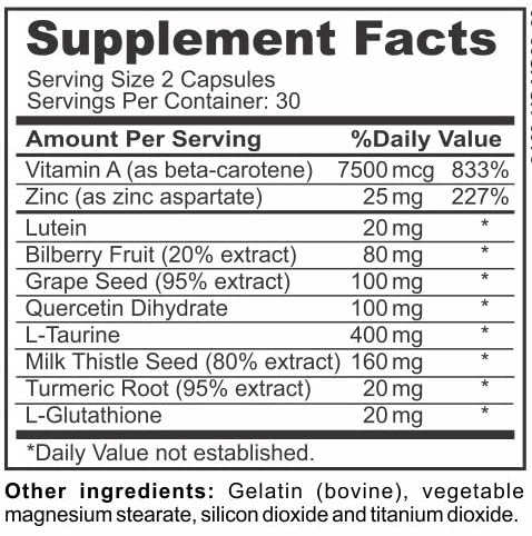 Vision Complete Natural Eye Support Formula Maximum Strength Vision Support Blend of Lutein in One Daily Vision Supplement. Instant Brands Au supplements