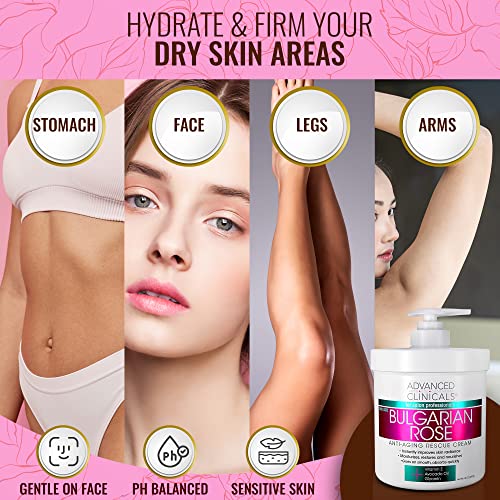 Advanced Clinicals Bulgarian Rose Anti Aging Vitamin E Moisturizer Body Lotion & Face Advanced Clinicals Au supplements