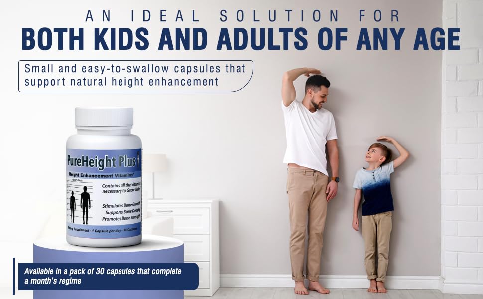 Height Growth Vitamins Grow Taller - Increase Bone Strength Bone Density Bone Growth PURE BIOTECHNOLOGIES Au supplements