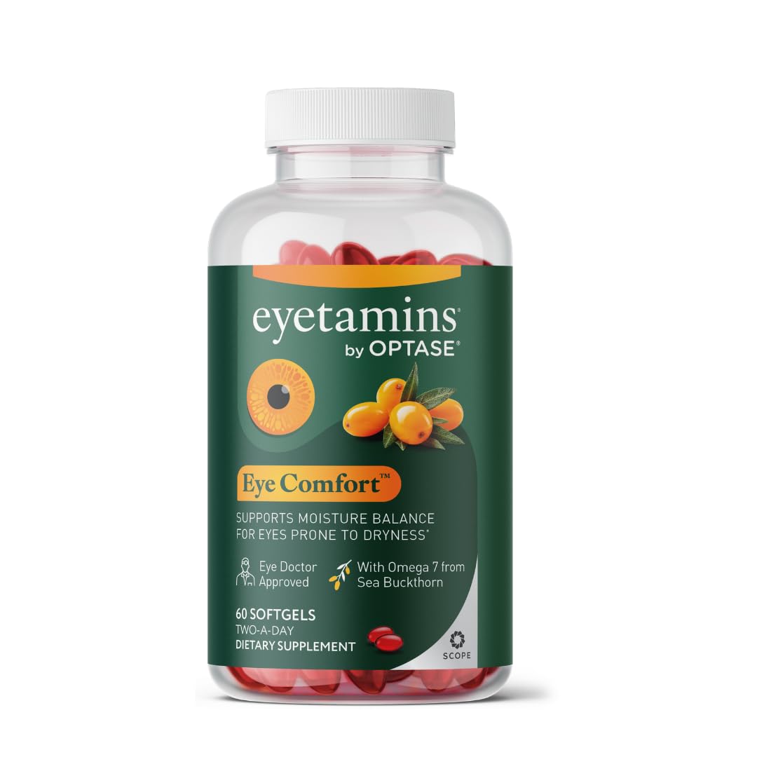 eyetamins® by OPTASE® Eye Comfort™ - 60 Softgels - Eye Doctor Recommended - an Omega-Based Eye Supplement formulated to Support Moisture Balance and Eye Comfort from Within. Plant Based Soft gels. eyetamins Au supplements