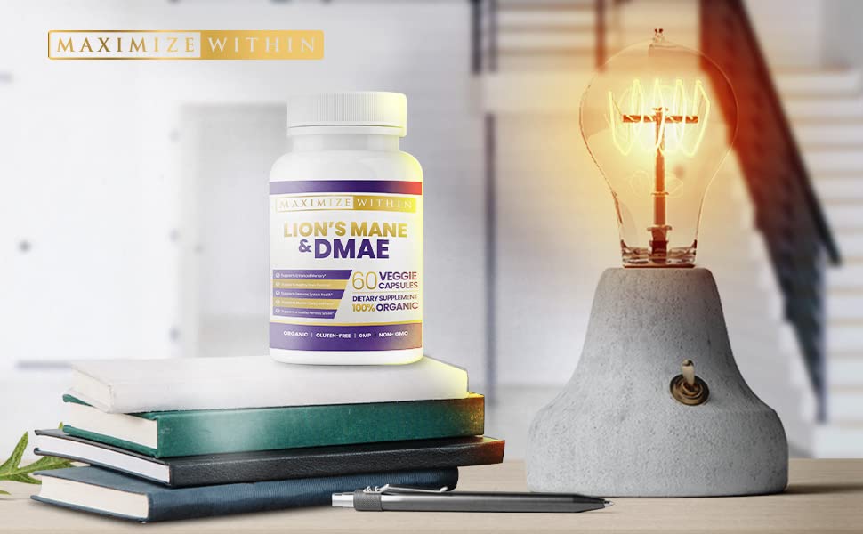 Lion's Mane & DMAE Capsules: Enhance Memory, Boost Mental Clarity Maximum Slim Au supplements