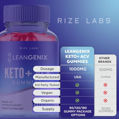 (3 Pack) Leangenix Keto ACV Gummies, Leangenix Keto + ACV for Advanced Weight Loss rize labs Au supplements