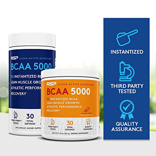RSP BCAA 5000 (30 Serv), Premium BCAA Capsules for Post Workout Muscle Recovery RSP NUTRITION Au supplements