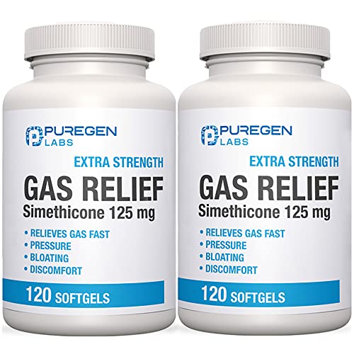 P Puregen Labs Extra Strength Gas Relief Softgels with Simethicone 125 mg P Puregen Labs Au supplements