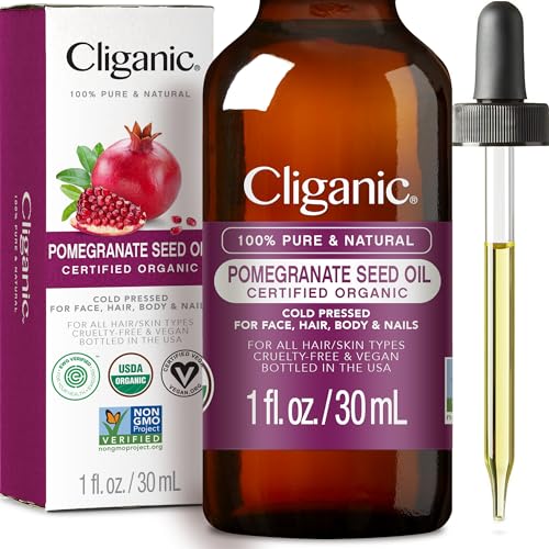 Cliganic Organic Pomegranate Seed Oil, 100% Pure - For Face, Skin | Natural Cold Pressed Unrefined Cliganic Au supplements