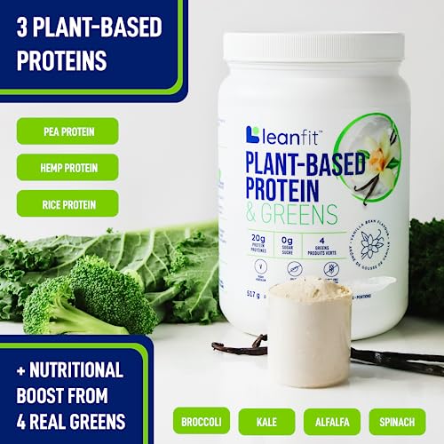 LeanFit Plant-Based Protein & Greens Natural Vanilla – 20g Plant Protein + 4 Leafy Greens LeanFit Au supplements