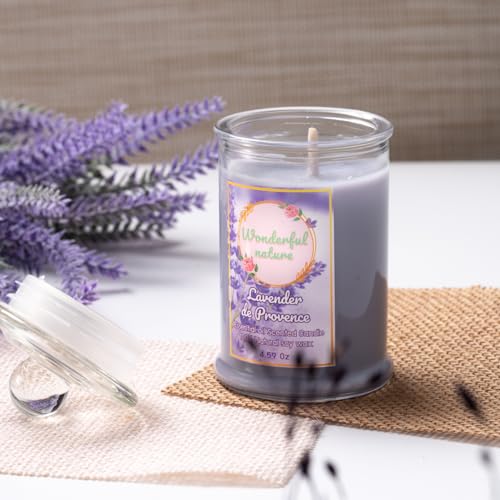 Wonderfulnature Lavender de Provence Pure Essential Oil Scented Candle, Aromatherapy WONDERFUL NATURE Au supplements
