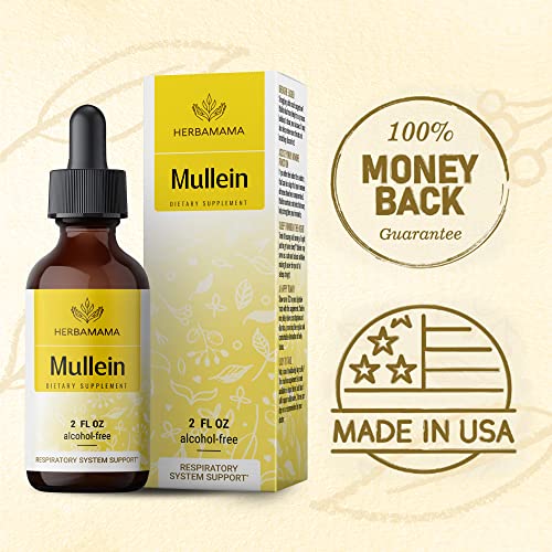 Mullein Leaf Tincture - Lung Cleanse - Vegan Lung Detox - Respiratory Health HERBAMAMA Au supplements