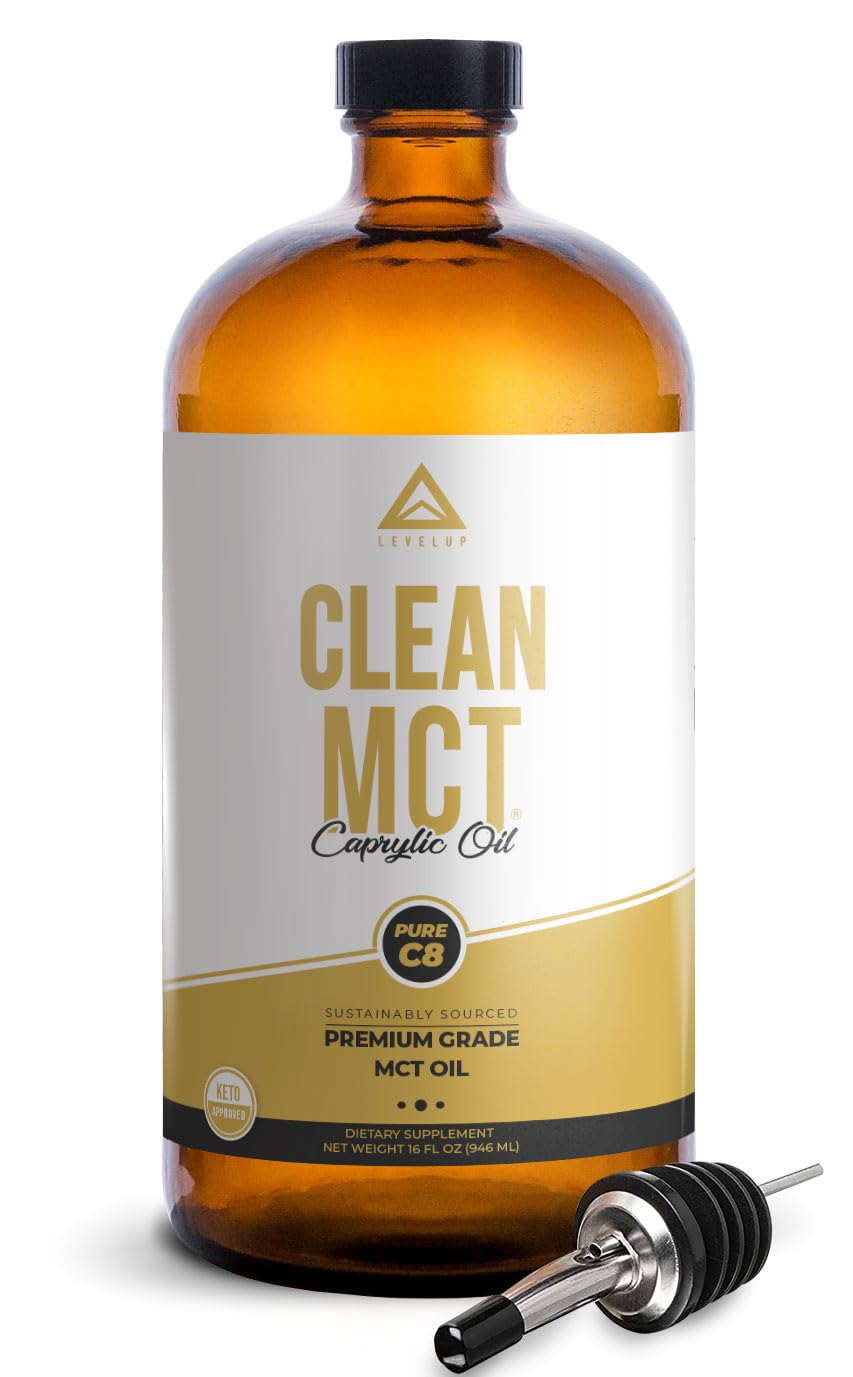 LevelUp Clean MCT Oil - 100% Caprylic C8 for Energy, Focus, Weight Management LevelUp Au supplements