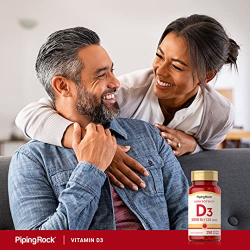 Piping Rock Vitamin D3 5000 IU | 250 Softgels | High Potency Supplement | Non-GMO Piping Rock Au supplements