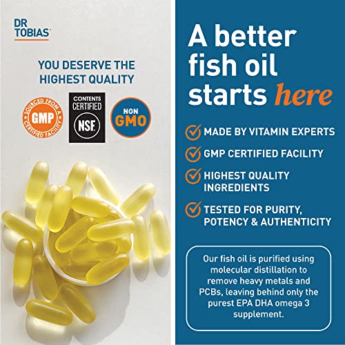 Dr. Tobias Omega 3 Fish Oil, 800 mg EPA 600 mg DHA Omega 3 Supplement for Heart Dr. Tobias Au supplements