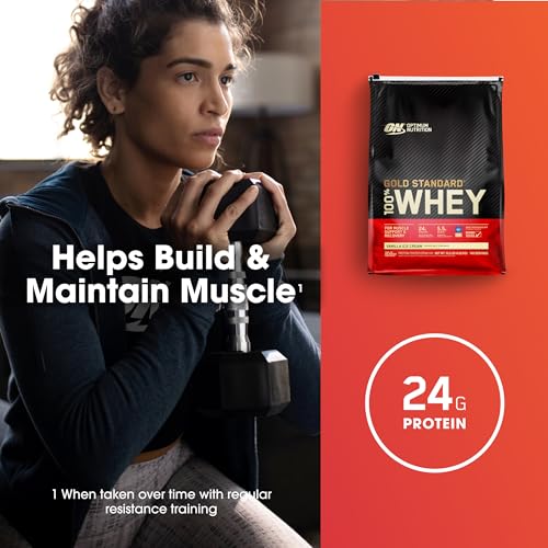 Optimum Nutrition Gold Standard 100% Whey Protein Powder, Vanilla Ice Cream, 10 Pound Optimum Nutrition Au supplements