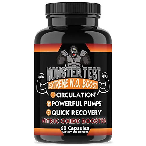 Angry Supplements Monster Test Nitric Oxide Booster Capsules, Extreme N.O Boost Angry SupplementsAU supplements
