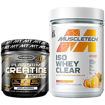 MuscleTech Creatine + Whey Protein Isolate Bundle Platinum Creatine Iso Whey Clear MuscleTech Au supplements